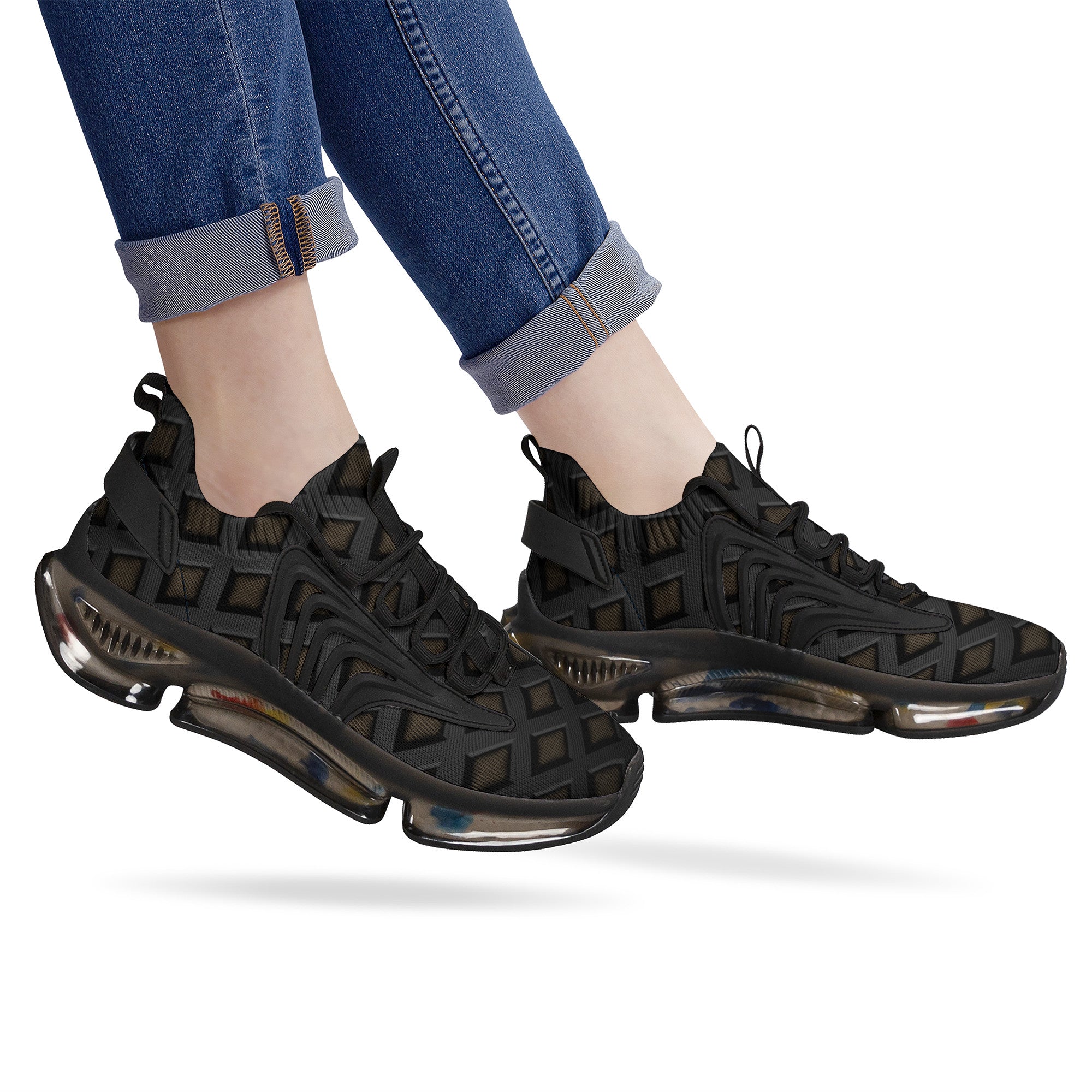 Black Gold React Sneakers - Black