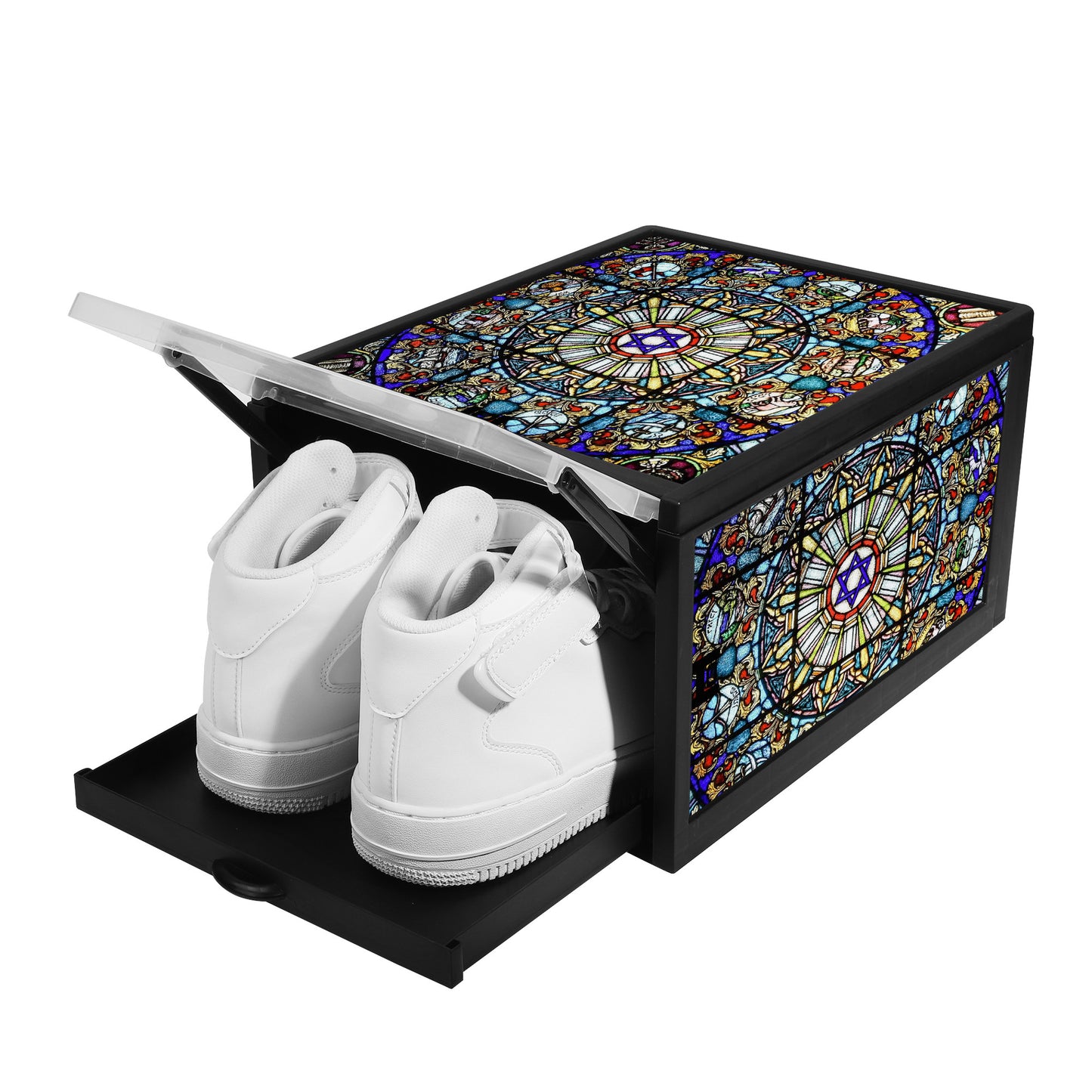 Custom 12 Tribes Of Israel Mosaic 3-sided Printed Shoe Box