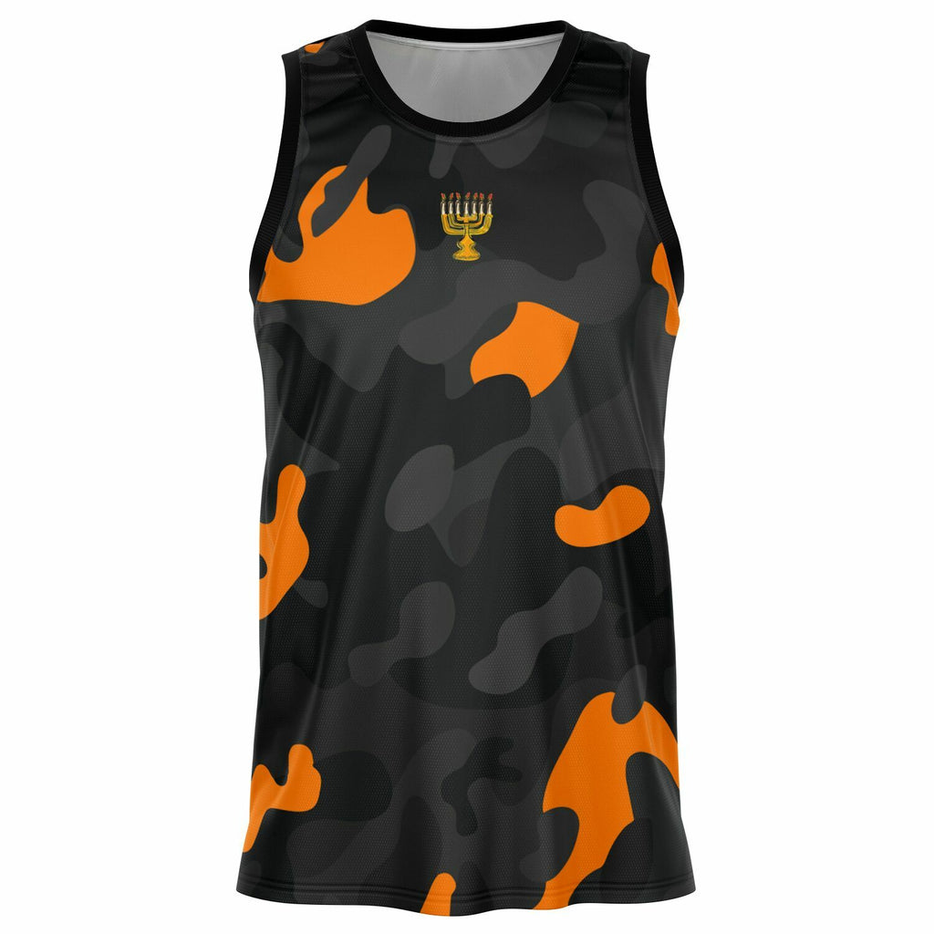 Camo Orange Premium Fit Basketball Jersey