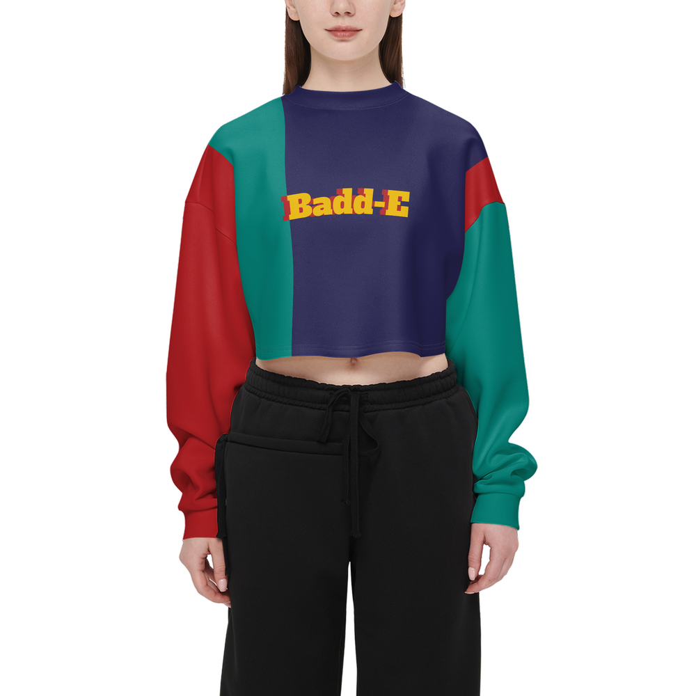 Badd-E Women’s Cropped Crewneck Sweatshirt