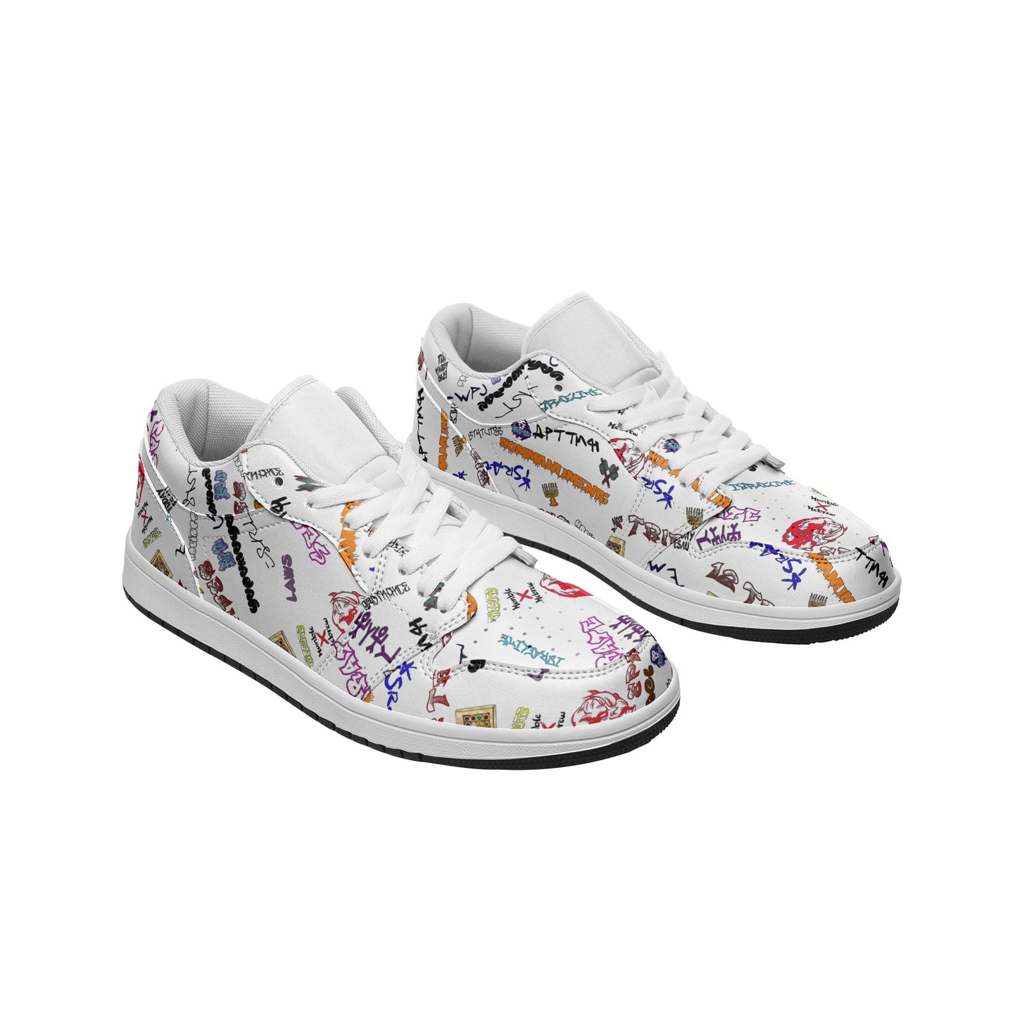 House Of Joseph Co Hebrew Scribbles L-Top Tennis Sneakers