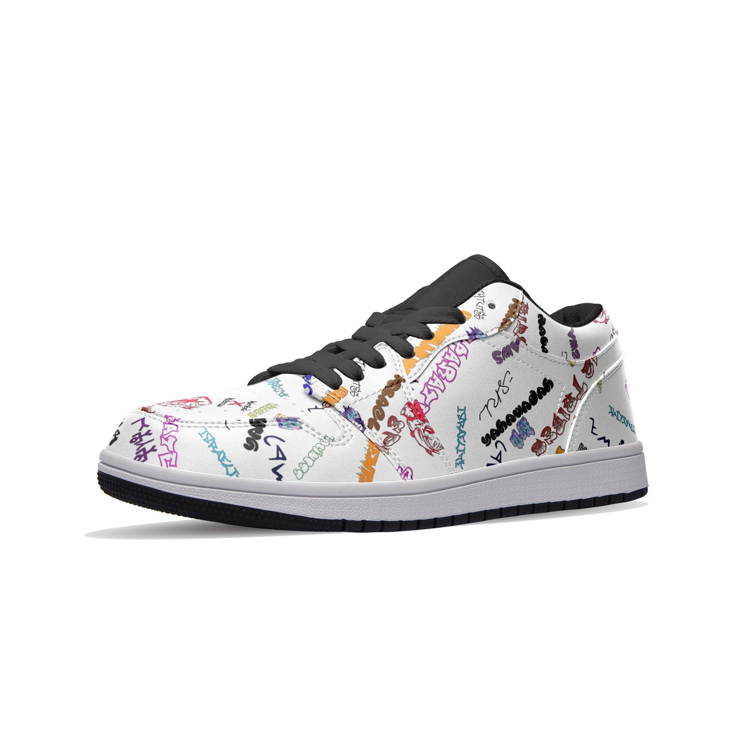 House Of Joseph Co Hebrew Scribbles L-Top Tennis Sneakers