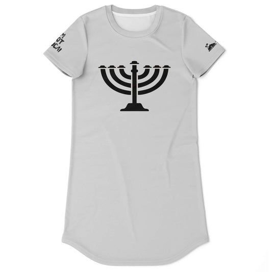 Hebrew Israelite Women's "Not Today Esau" Grey Jersey T-shirt Dress