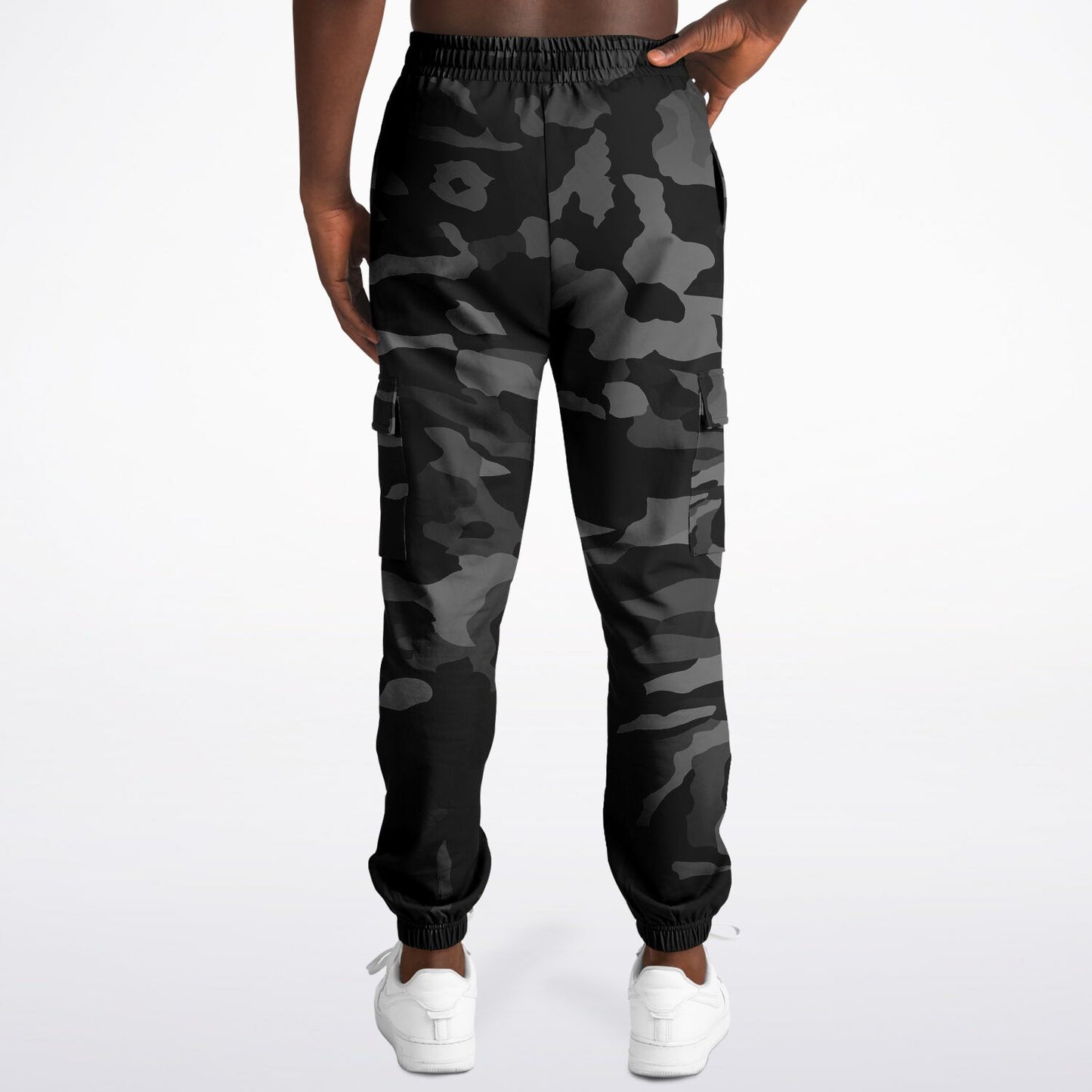 Camo Black Premium Fit Sweatpants w/Cargo Pockets