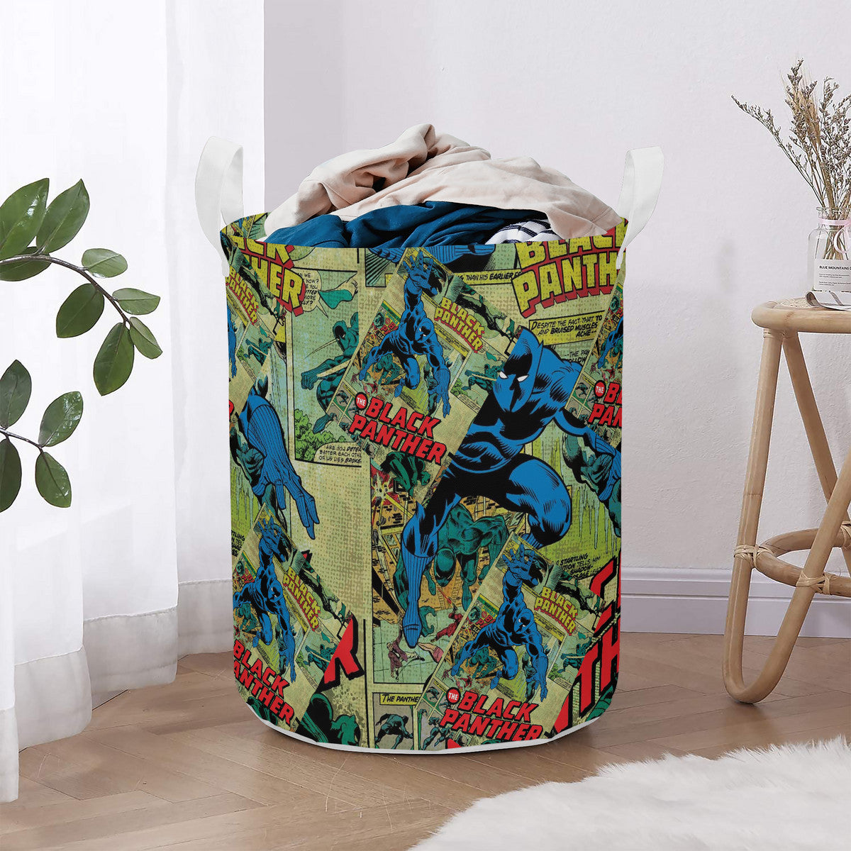 Panther Comic Laundry Basket
