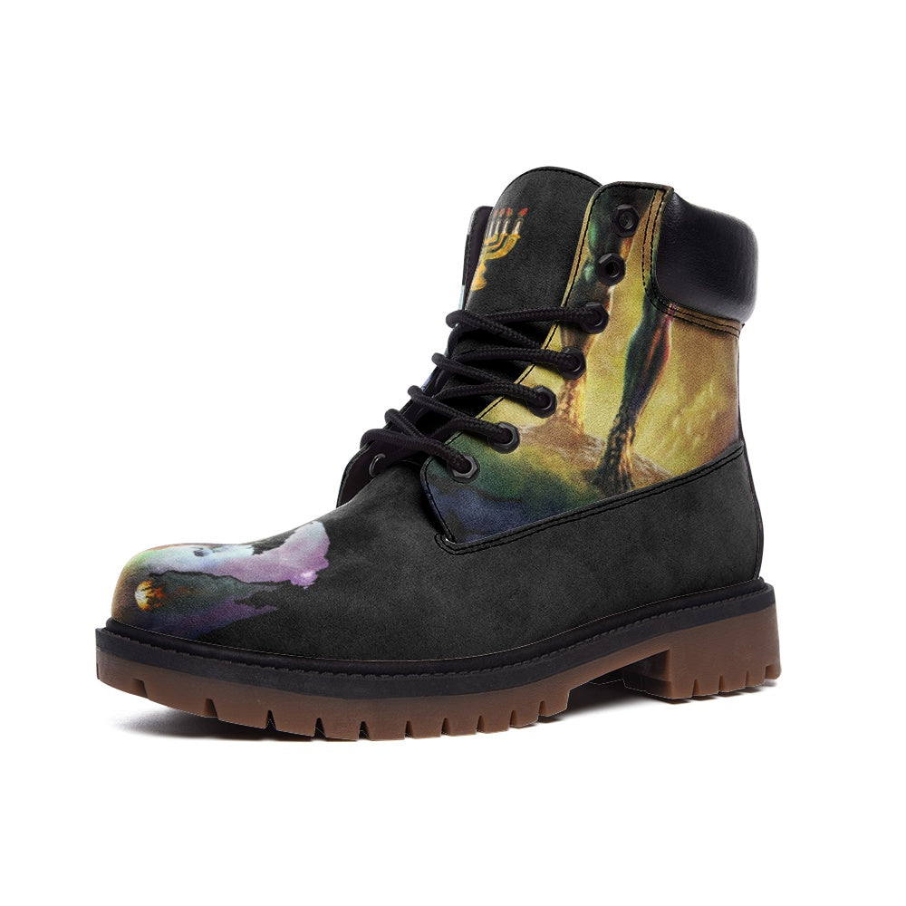 Daniel 7's Menorah Casual Leather Camp Boots