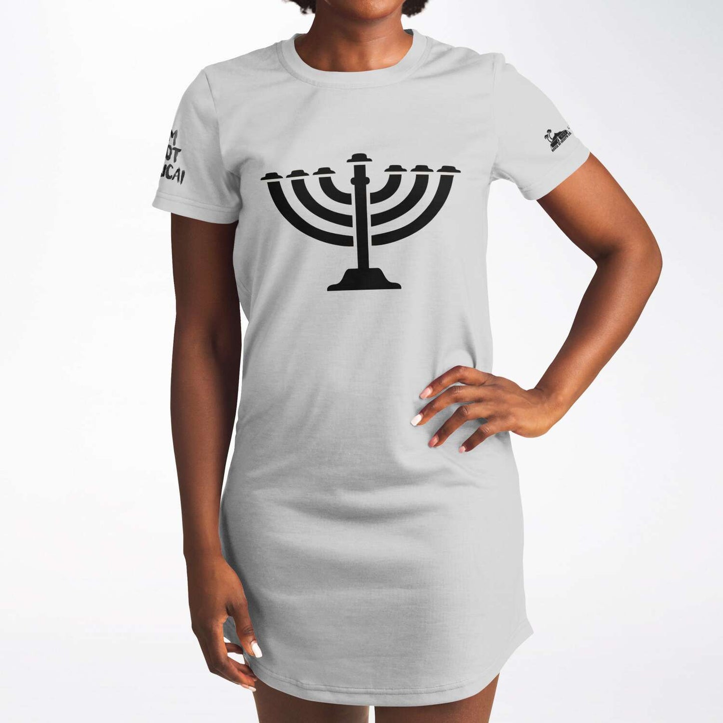 Hebrew Israelite Women's "Not Today Esau" Grey Jersey T-shirt Dress