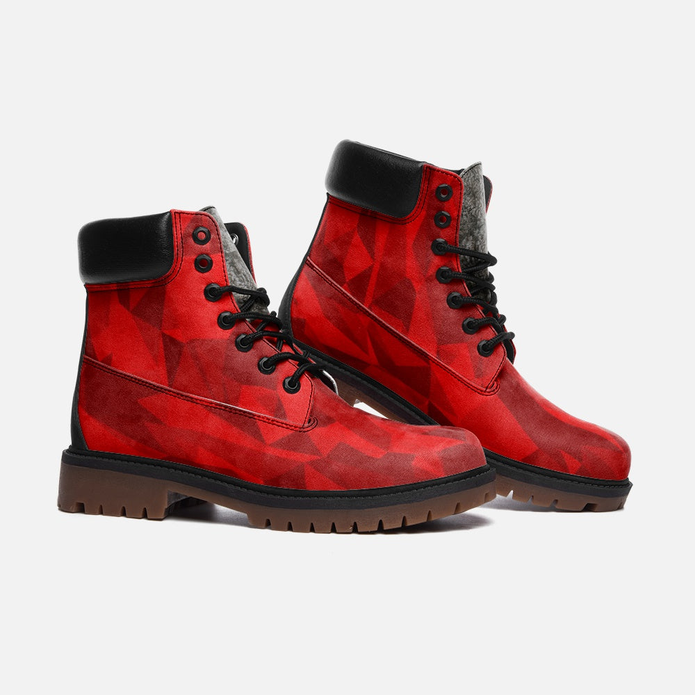 Casual Leather Ruby Red Lightweight boots TB