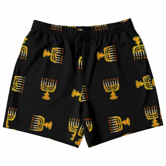 Hebrew Israelite Menorah Pattern Casual Shorts