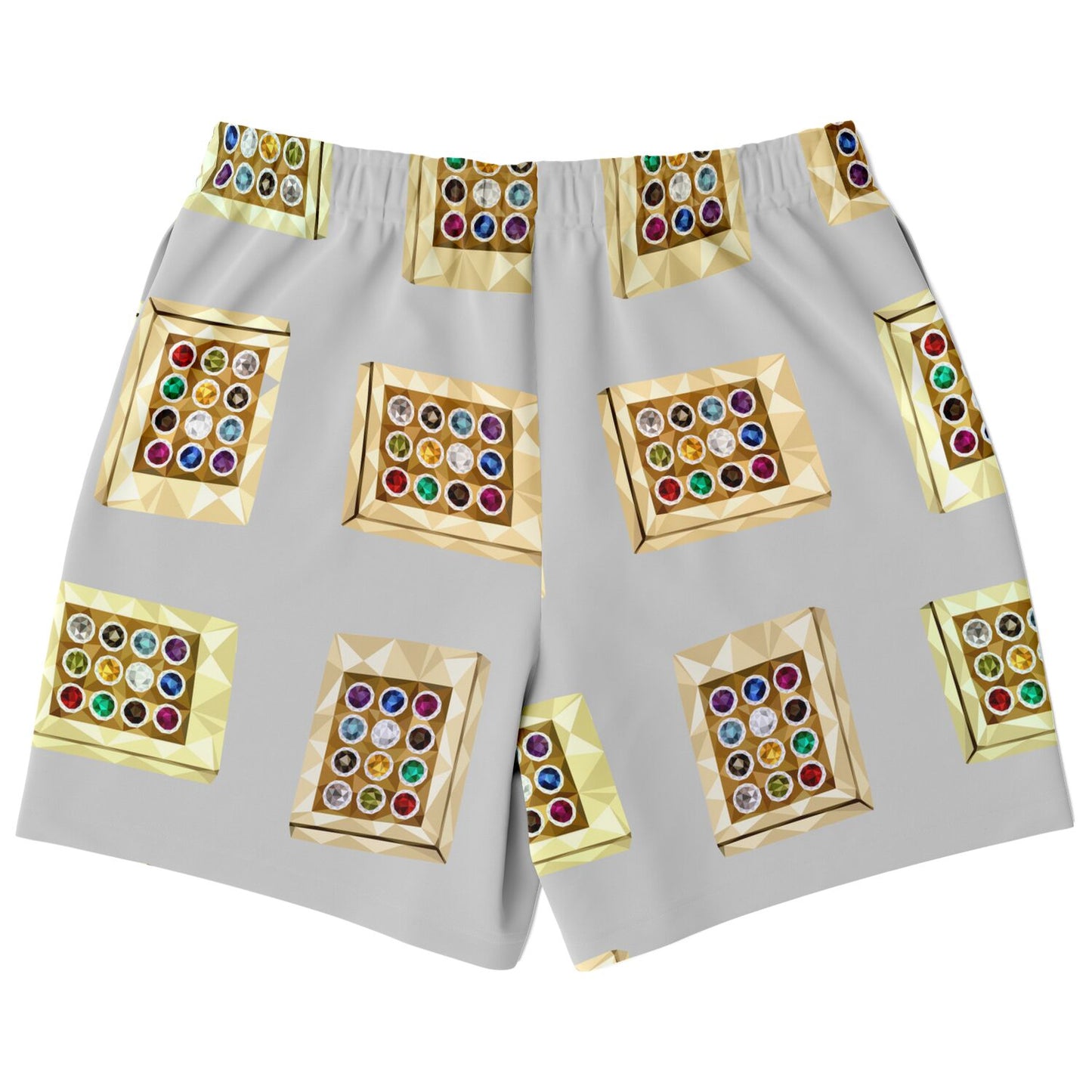 Hebrew Israelite Hoshen Pattern Casual Shorts Grey