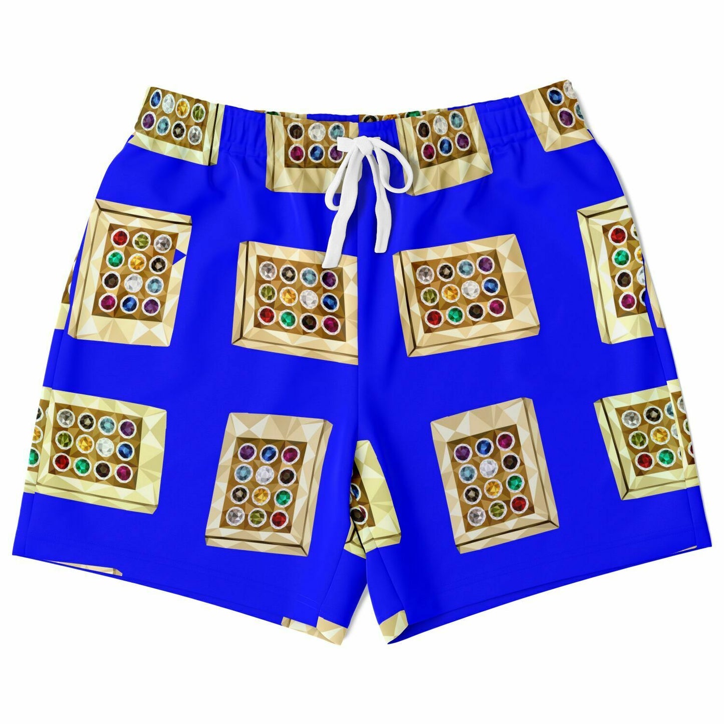 Hebrew Israelite Hoshen Pattern Casual Shorts Royal Blue