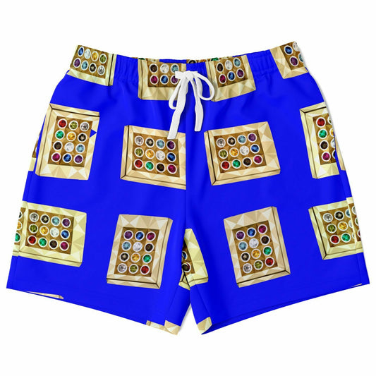 Hebrew Israelite Hoshen Pattern Casual Shorts Royal Blue