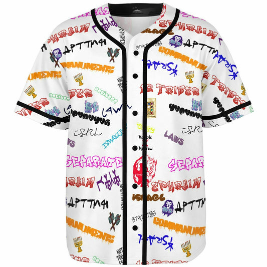 House Of Joseph Co. Hebrew Scribbles White Jersey