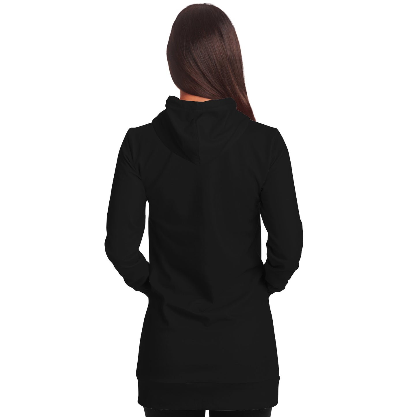 Womens Black Fashion Longline Hoodie