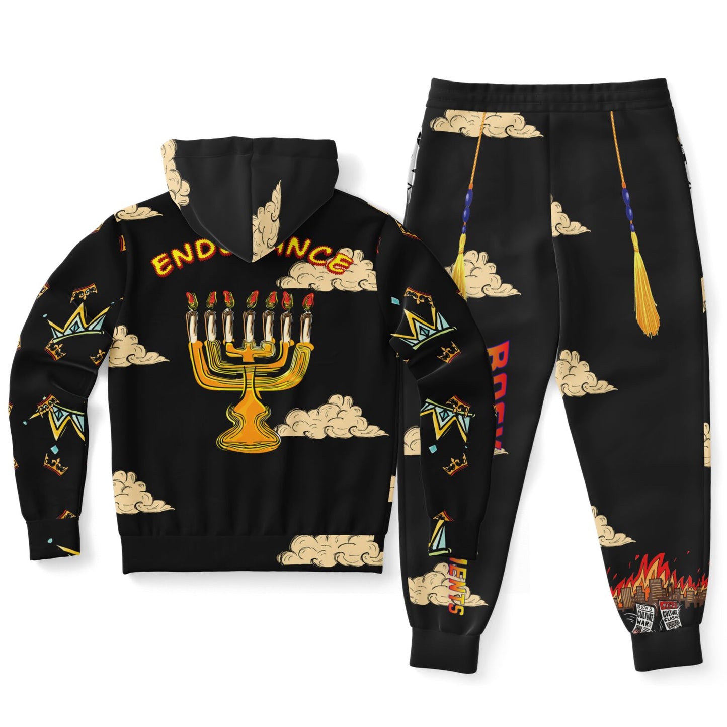 Set Apart Doodle Fashion Hoodie & Jogger Set Black