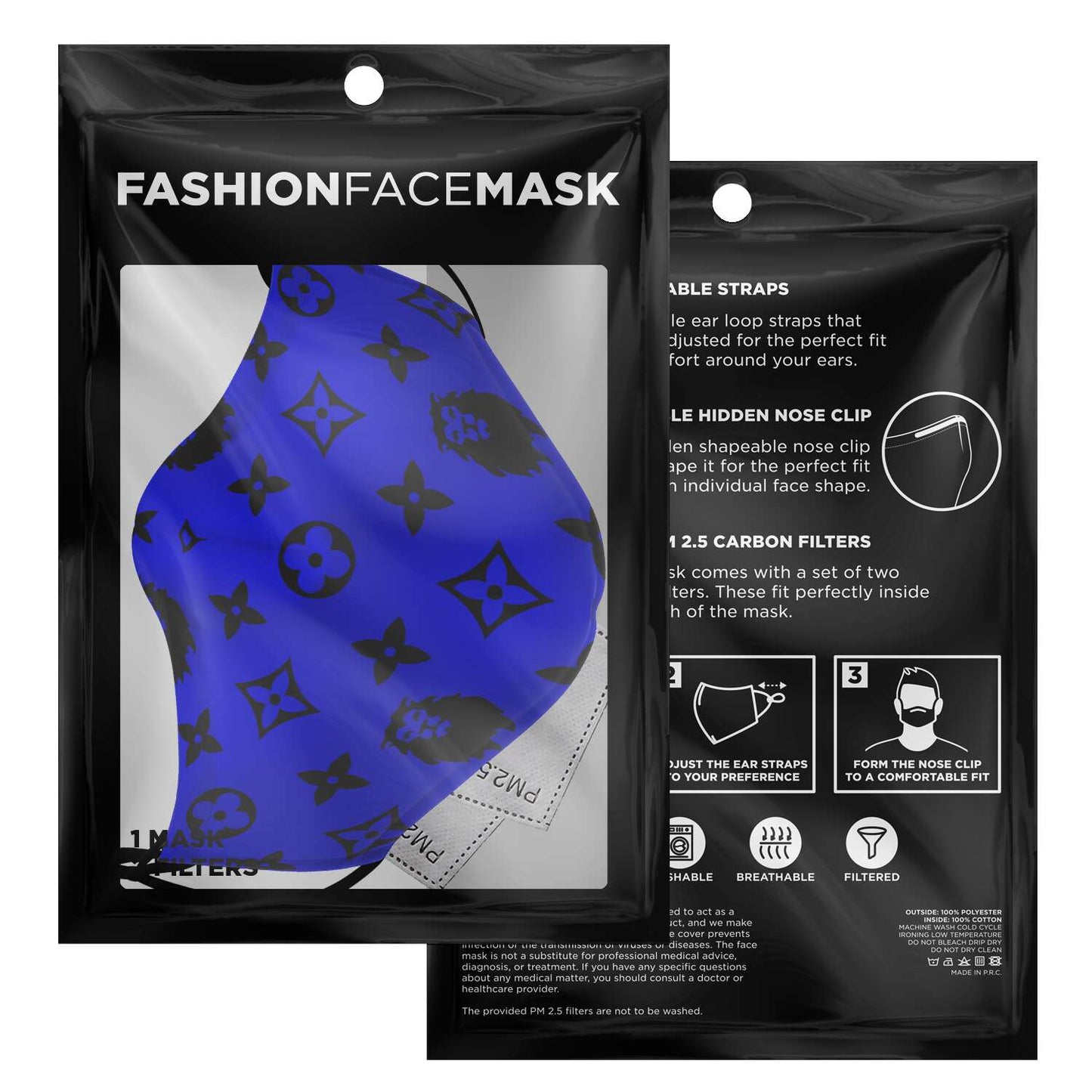 Hebrew Israelite Tribe Of Judah Sequence Royal Blue Face Mask