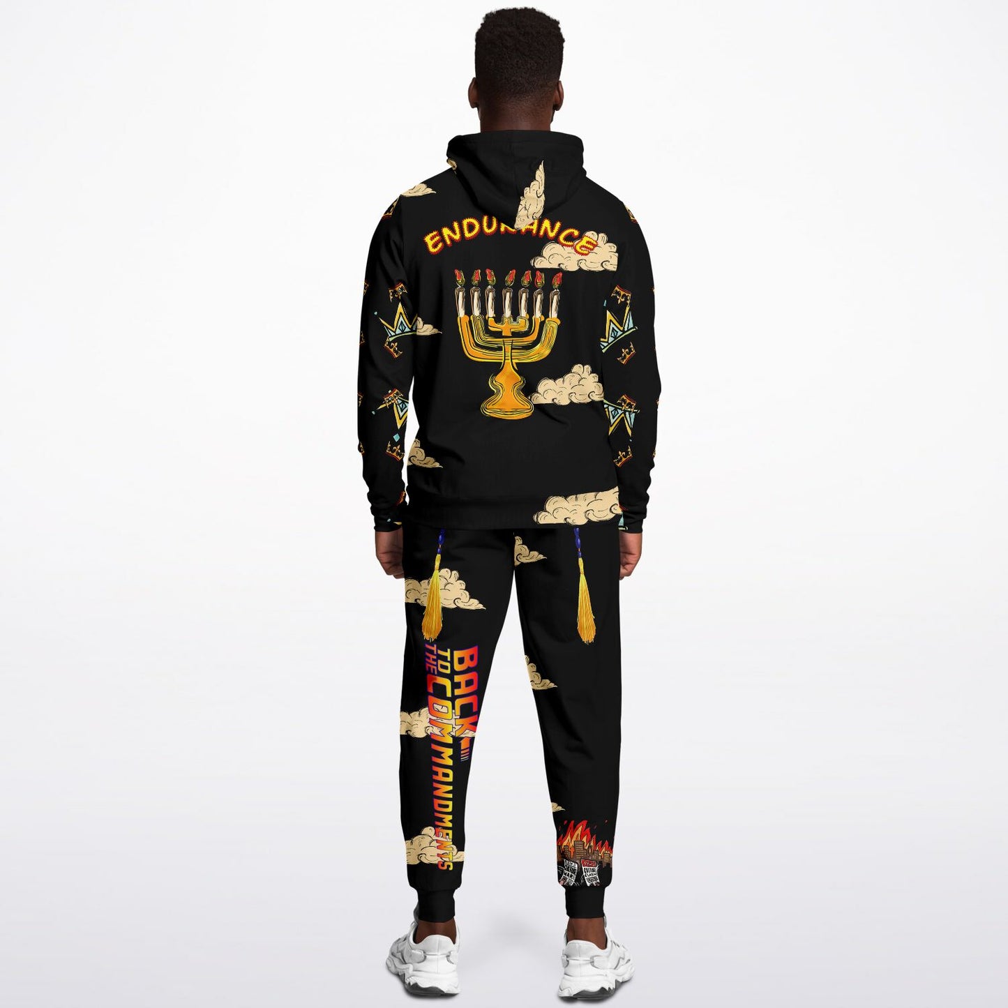 Set Apart Doodle Fashion Hoodie & Jogger Set Black