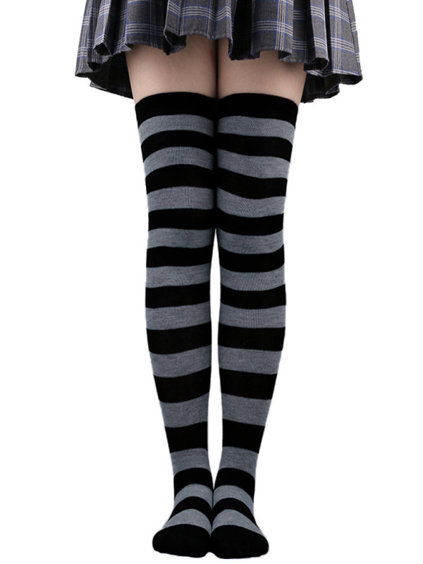 Women's Striped Two Tone Stockings