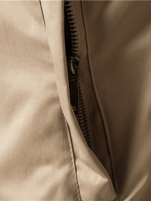 Men's Zip Rib Collar Slim Fit Casual Jacket