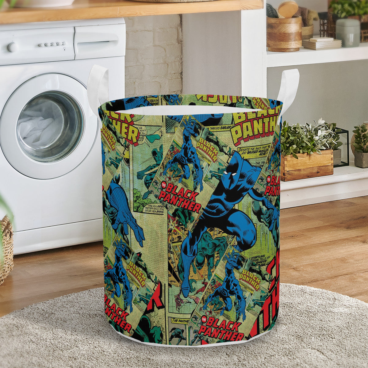 Panther Comic Laundry Basket